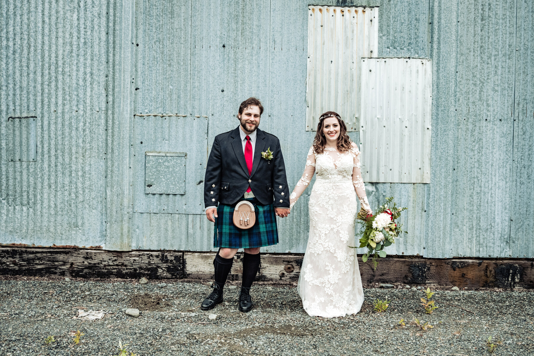 Bride and Groom portrait, The Inn at Tern Lake, Moose Pass, Alaska