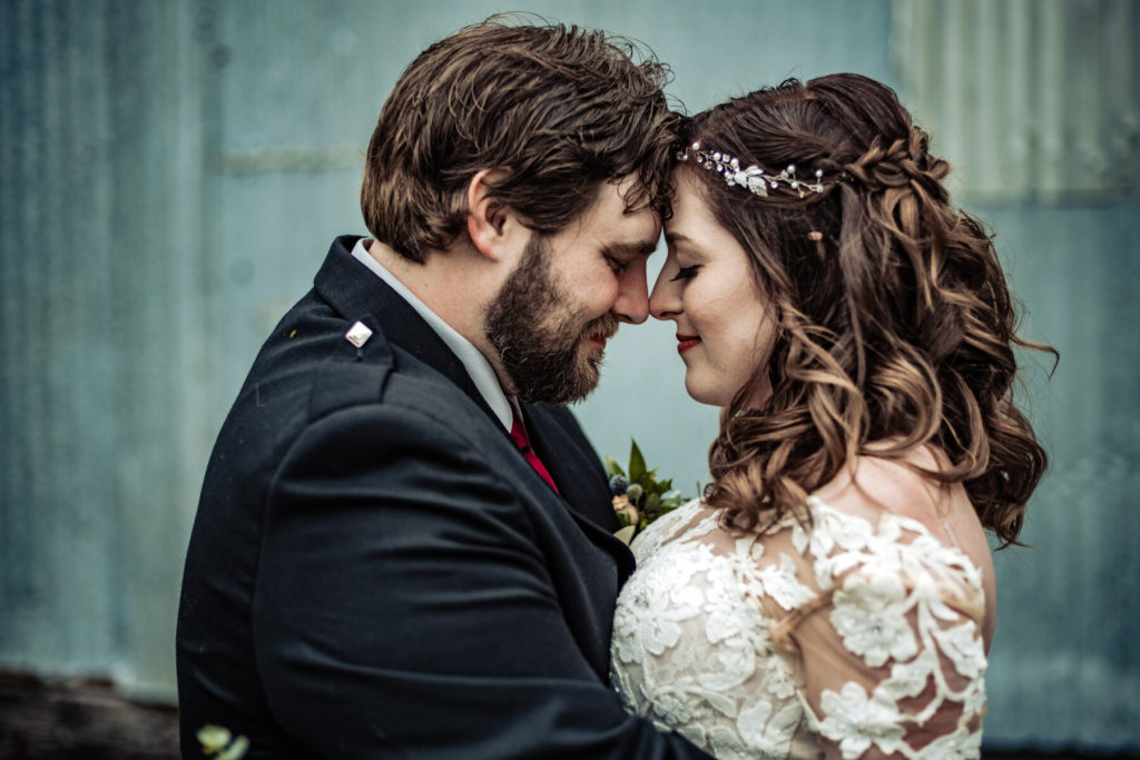 Bride and Groom portrait, The Inn at Tern Lake, Moose Pass, Alaska